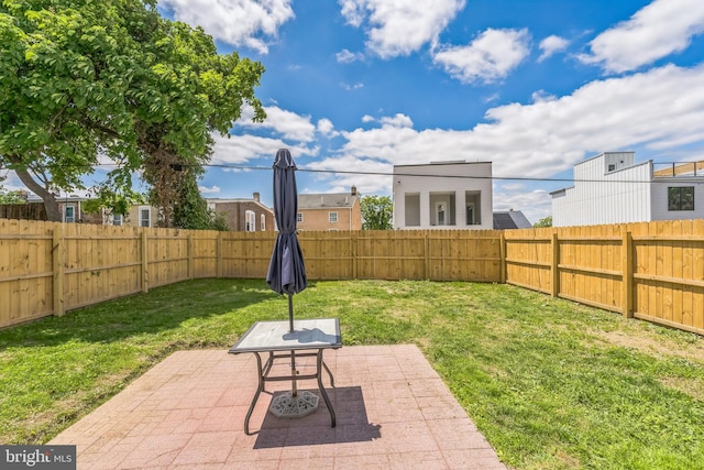 view of yard featuring a patio