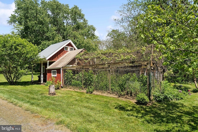 501 Stone Chapel Rd, Westminster, MD 21157 - view of grassy yard with an outdoor structure