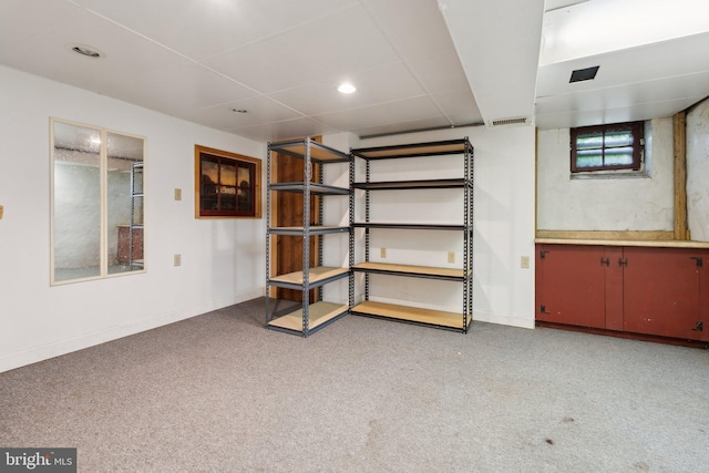 501 Stone Chapel Rd, Westminster, MD 21157 - below grade area with carpet, baseboards, and recessed lighting