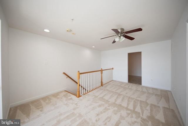 33 Owens Landing Ct Unit 33C, Perryville, MD 21903 - carpeted spare room with baseboards, ceiling fan, and recessed lighting
