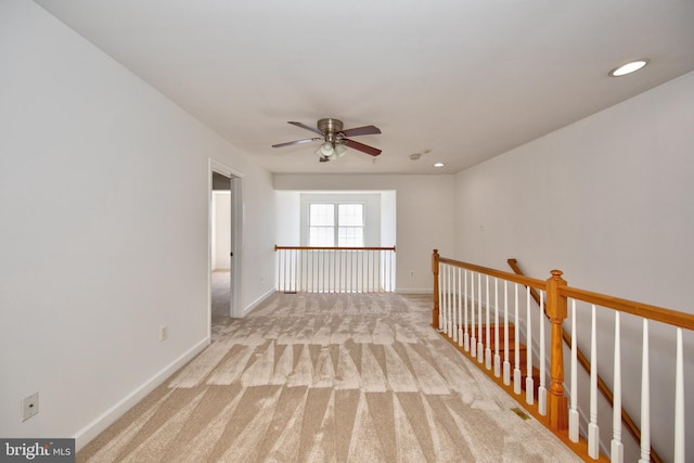 33 Owens Landing Ct Unit 33C, Perryville, MD 21903 - carpeted spare room featuring baseboards, ceiling fan, and recessed lighting