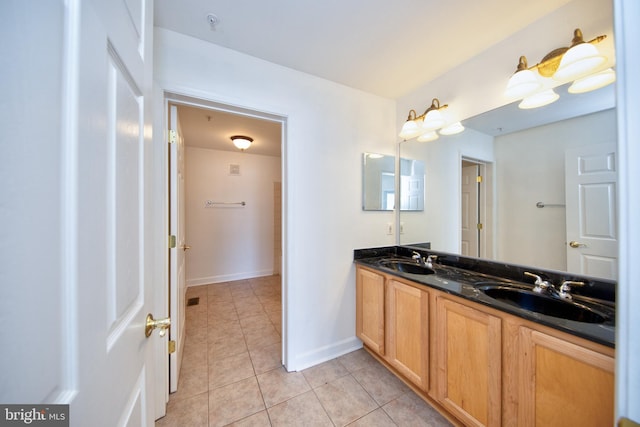33 Owens Landing Ct Unit 33C, Perryville, MD 21903 - full bathroom featuring tile patterned floors, double vanity, and baseboards
