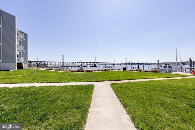 33 Owens Landing Ct Unit 33C, Perryville, MD 21903 - surrounding community with a water view and a yard