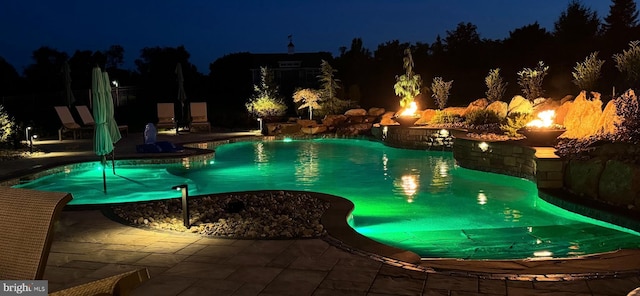 12 Sagecrest Cir, Enola, PA 17025 - pool at twilight with an outdoor pool and a patio area