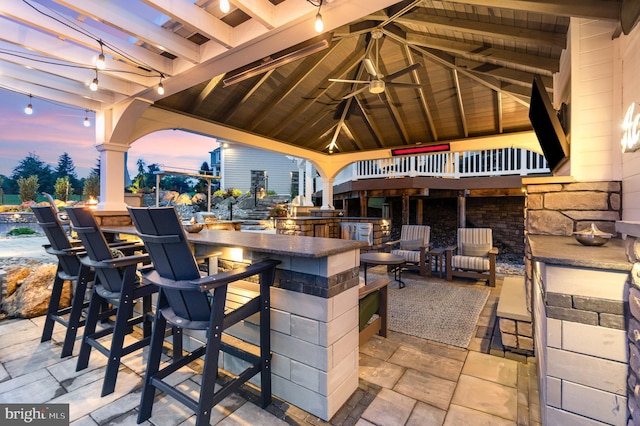 12 Sagecrest Cir, Enola, PA 17025 - patio terrace at dusk featuring a gazebo