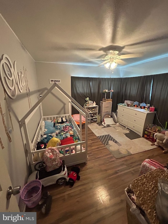 44 Sugarmaple Ln, Levittown, PA 19055 - bedroom featuring wood finished floors and a ceiling fan