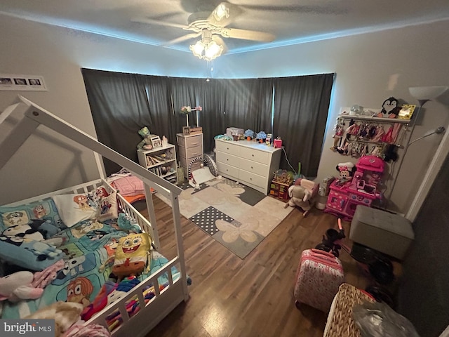 44 Sugarmaple Ln, Levittown, PA 19055 - bedroom featuring wood finished floors and ceiling fan