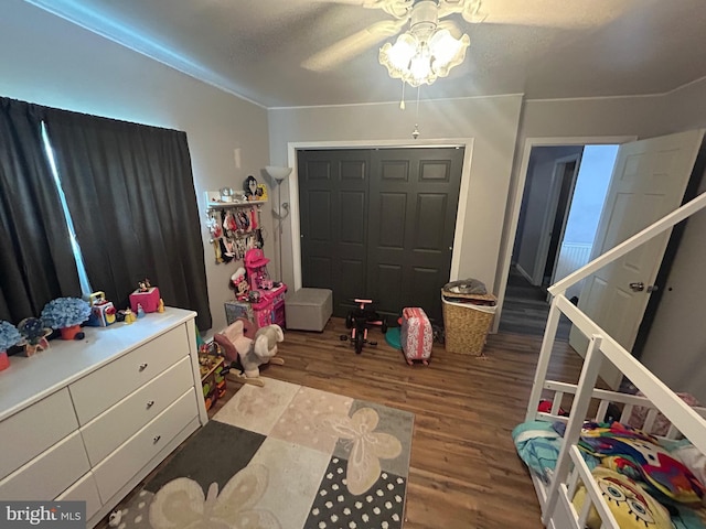 44 Sugarmaple Ln, Levittown, PA 19055 - bedroom featuring wood finished floors and a ceiling fan