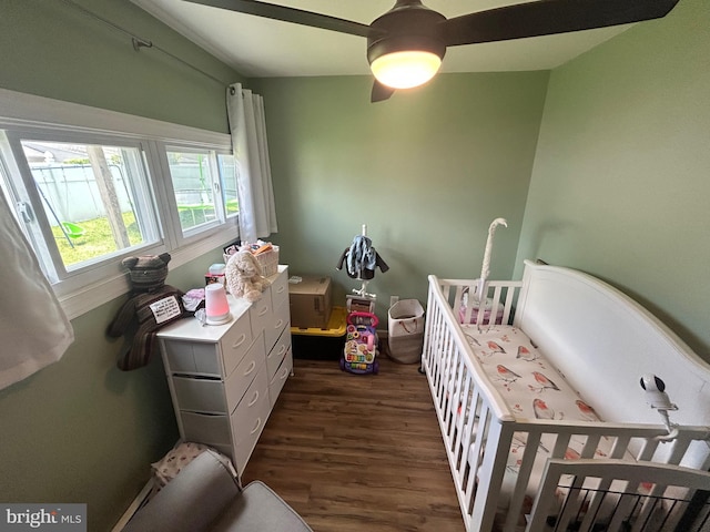 44 Sugarmaple Ln, Levittown, PA 19055 - bedroom with dark wood finished floors and a nursery area