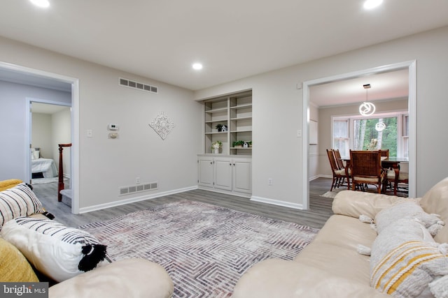 5183 Silver Run Ln, Salisbury, MD 21801 - living area with baseboards, recessed lighting, and wood finished floors