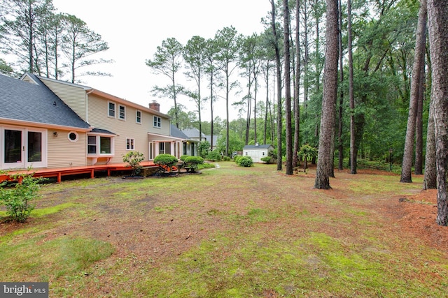 5183 Silver Run Ln, Salisbury, MD 21801 - view of yard with a deck