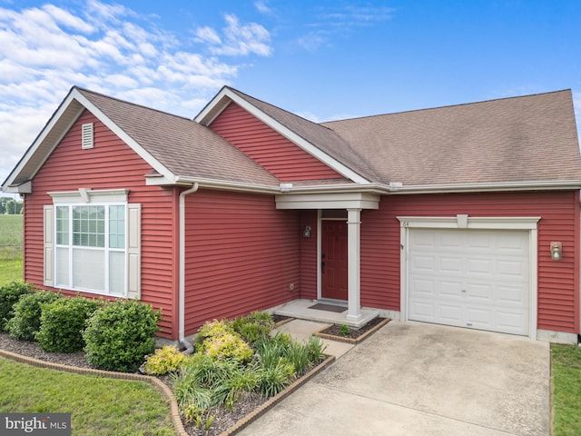 64 Fieldmaple Dr, Camden Wyoming, DE 19934 - single story home with an attached garage, concrete driveway, and a shingled roof