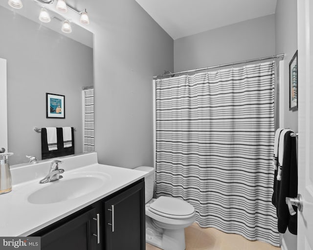 64 Fieldmaple Dr, Camden Wyoming, DE 19934 - bathroom featuring vanity, toilet, and a shower with shower curtain