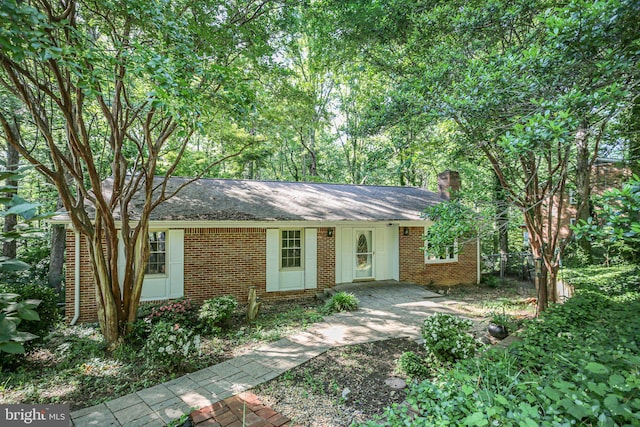 207 Wilderness Ln, Fredericksburg, VA 22401 - ranch-style house featuring a chimney and brick siding