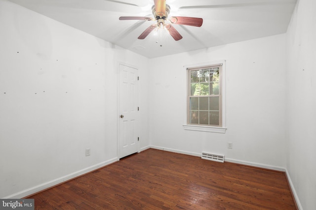 207 Wilderness Ln, Fredericksburg, VA 22401 - empty room with a ceiling fan, wood finished floors, and baseboards