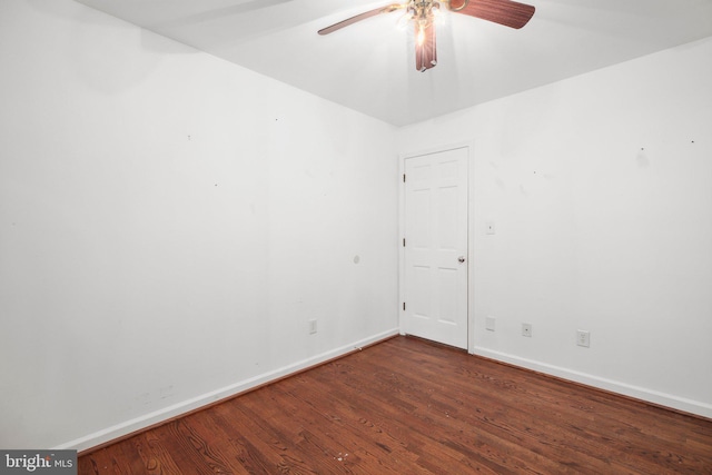 207 Wilderness Ln, Fredericksburg, VA 22401 - spare room with a ceiling fan, baseboards, and wood finished floors