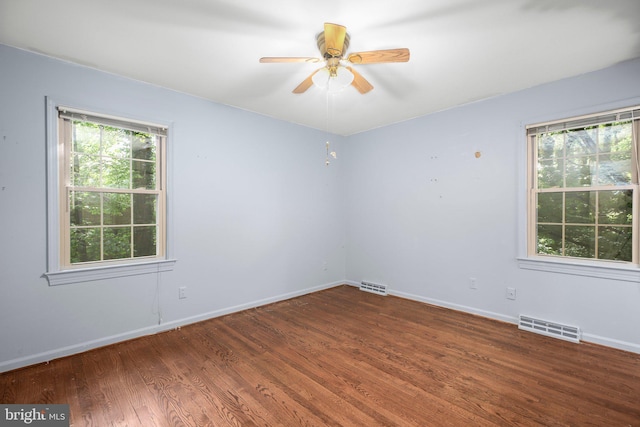 207 Wilderness Ln, Fredericksburg, VA 22401 - spare room featuring wood finished floors, a ceiling fan, and baseboards