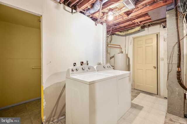 207 Wilderness Ln, Fredericksburg, VA 22401 - laundry area featuring washer and clothes dryer and water heater