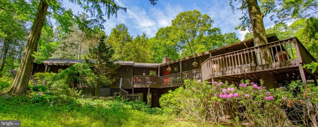 2361 Welsh Rd, Mohnton, PA 19540 - back of property featuring a wooden deck