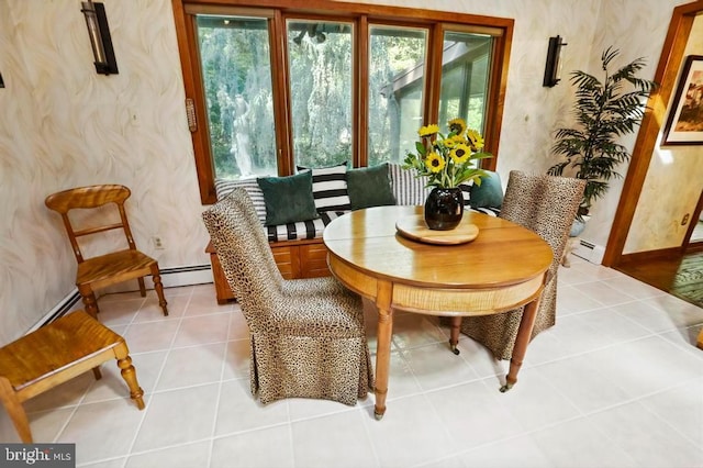 2361 Welsh Rd, Mohnton, PA 19540 - dining room featuring a baseboard heating unit and wallpapered walls