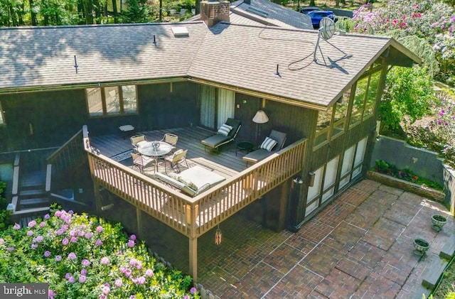 2361 Welsh Rd, Mohnton, PA 19540 - back of house featuring a deck and a shingled roof