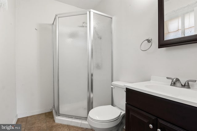 30 Halleck Dr, East Berlin, PA 17316 - bathroom with vanity, a shower stall, toilet, and tile patterned flooring