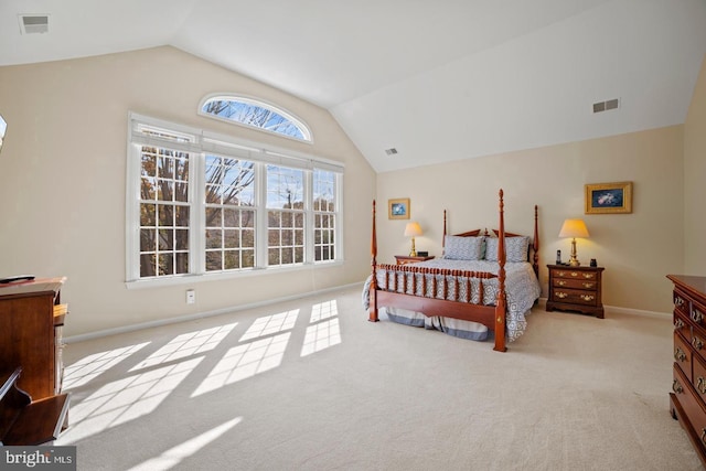 1292 Middleton Ct, Vienna, VA 22182 - bedroom featuring lofted ceiling, carpet floors, and baseboards
