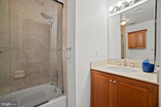 1292 Middleton Ct, Vienna, VA 22182 - bathroom featuring vanity and shower / bath combination with glass door