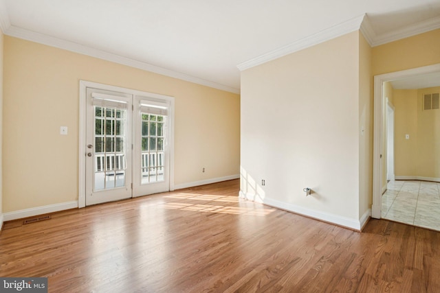 1292 Middleton Ct, Vienna, VA 22182 - spare room featuring crown molding, wood finished floors, and baseboards