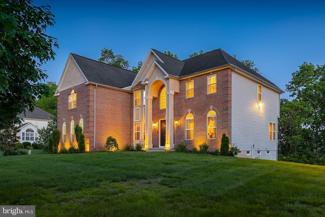 144 Cedar Ct, Woolwich Twp, NJ 08085 - view of front facade with a front yard and brick siding