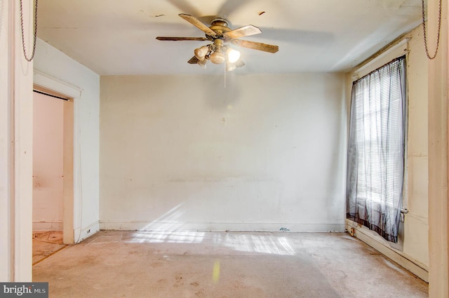 1646 Gales St NE, Washington, DC 20002 - spare room featuring a ceiling fan and baseboards