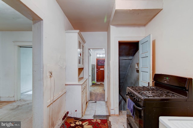 1646 Gales St NE, Washington, DC 20002 - kitchen with black range with gas cooktop