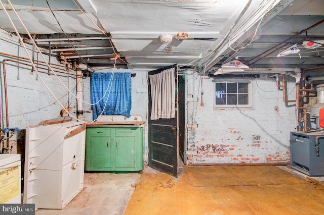 1646 Gales St NE, Washington, DC 20002 - unfinished basement with a heating unit