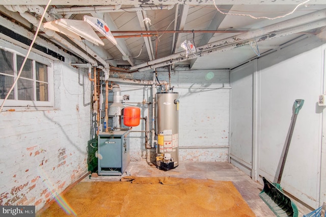 1646 Gales St NE, Washington, DC 20002 - unfinished basement with water heater and a heating unit