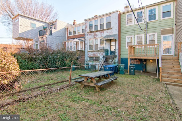 1646 Gales St NE, Washington, DC 20002 - back of house featuring stairs and a wooden deck