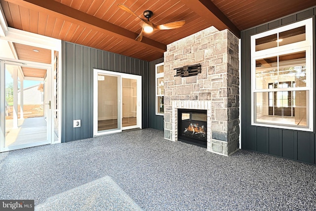 567 Lumber St, Littlestown, PA 17340 - view of patio featuring an outdoor stone fireplace