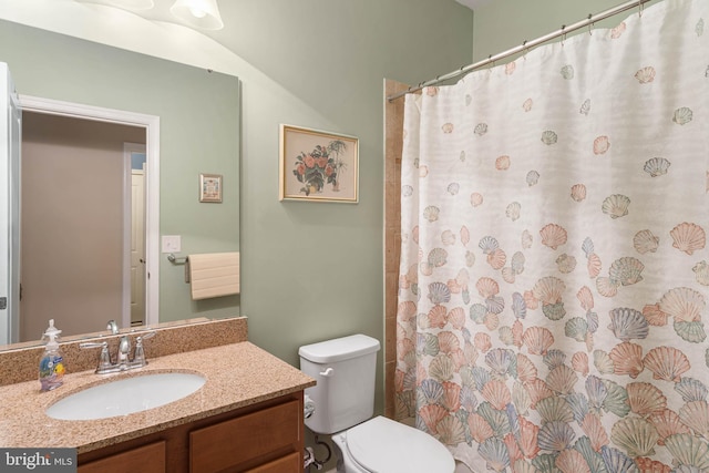 35206 Seagrass Plantation Ln, Dagsboro, DE 19939 - full bath with vanity, toilet, and a shower with curtain