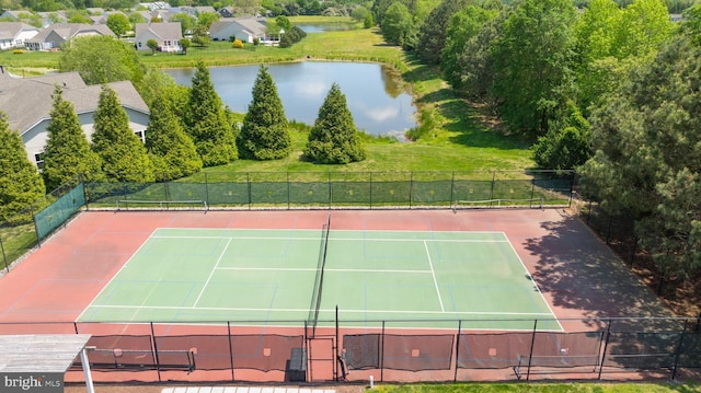 35206 Seagrass Plantation Ln, Dagsboro, DE 19939 - view of tennis court featuring a water view
