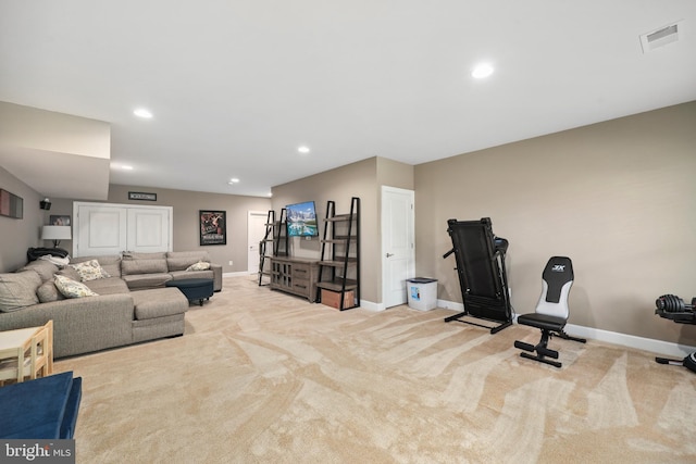 10744 Hinton Way, Manassas, VA 20112 - living area with carpet flooring, baseboards, and recessed lighting