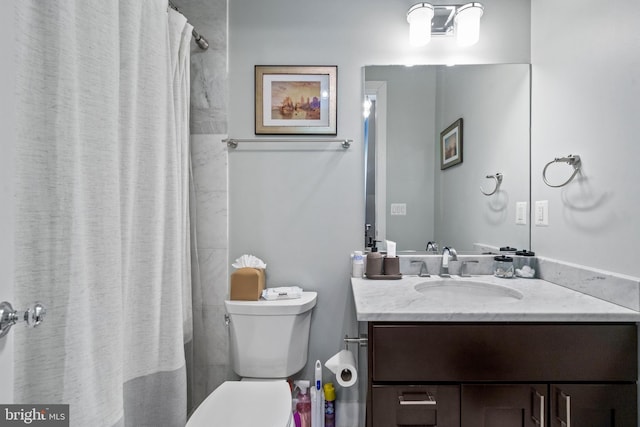 158 Bryant St NW Unit 2, Washington, DC 20001 - full bathroom featuring vanity, toilet, and a shower with shower curtain