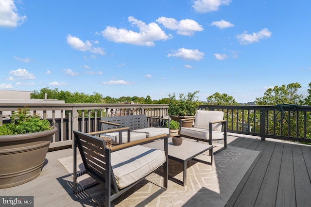 158 Bryant St NW Unit 2, Washington, DC 20001 - wooden deck featuring an outdoor living space