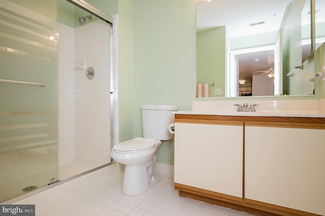 1310 Sheridan Pl Unit 108-17, Bel Air, MD 21015 - full bathroom with tile patterned floors, a stall shower, toilet, and vanity