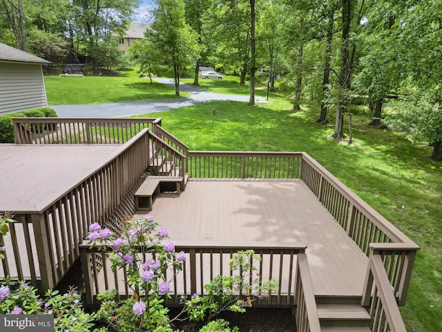 2 Turnberry Way, New Hope, PA 18938 - wooden deck with a lawn