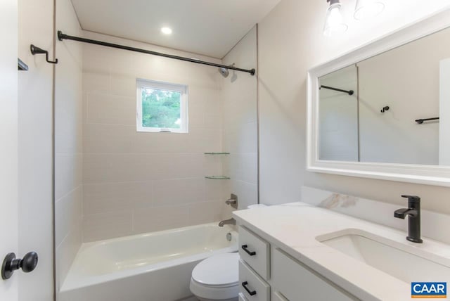 205 League Ln, Lovingston, VA 22949 - full bathroom featuring toilet, vanity, and shower / bathtub combination