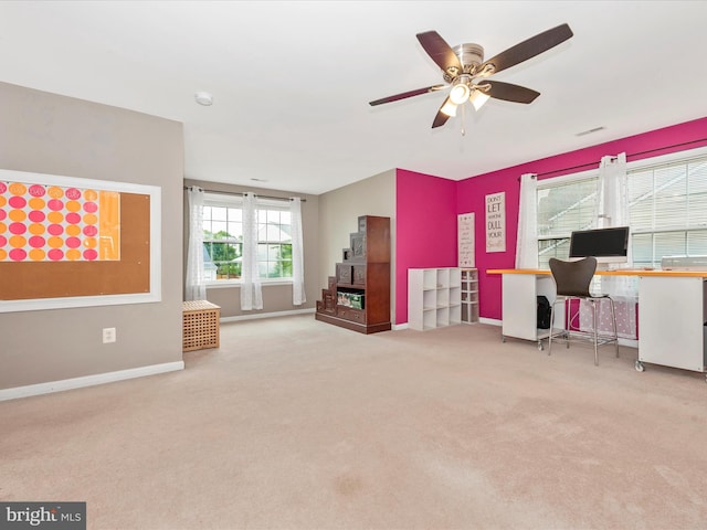 2619 Washington Way, Manchester, MD 21102 - office space with carpet floors, a ceiling fan, and baseboards