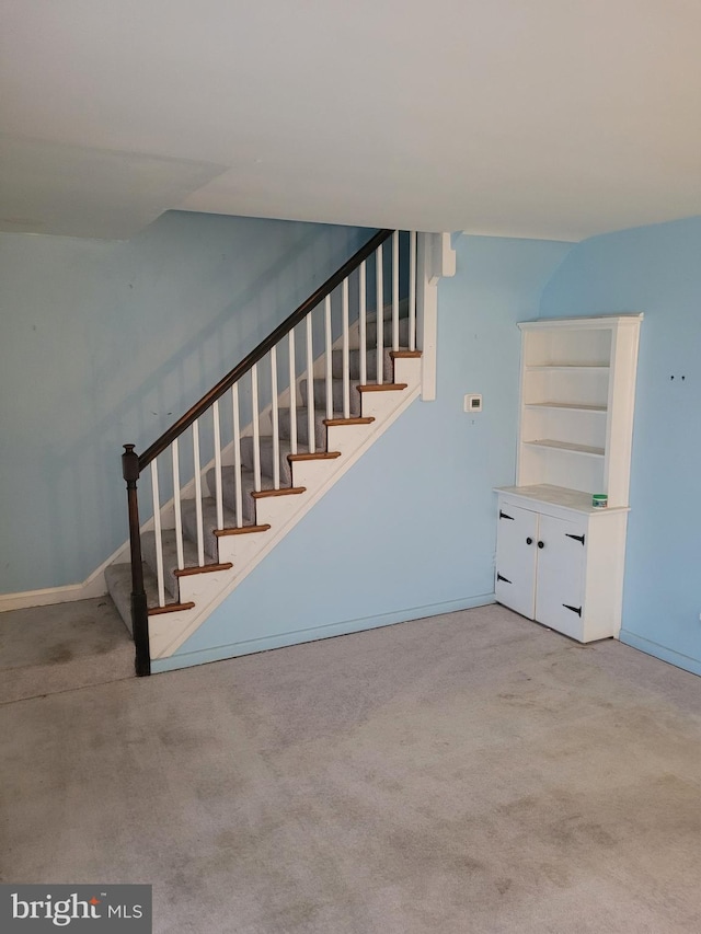 1605 Argonne Dr, Baltimore, MD 21218 - staircase with carpet and baseboards