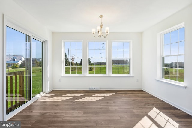 6 Little Way Unit 64, Hanover, PA 17331 - unfurnished sunroom featuring a chandelier and plenty of natural light