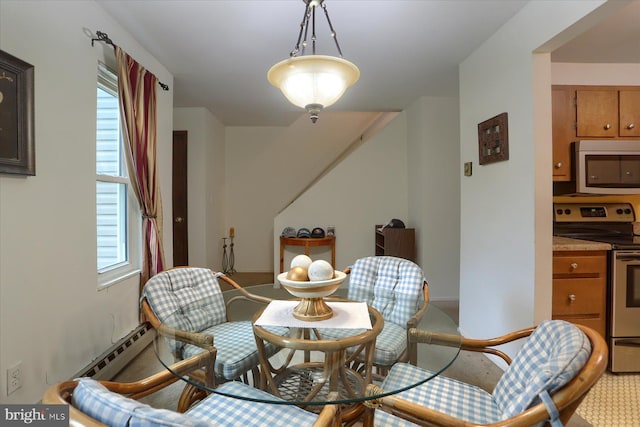 618 Mill Race Ct, Carlisle, PA 17013 - carpeted dining space with baseboard heating and baseboards