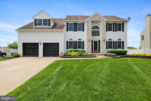 19 Pear Tree Pl, Sewell, NJ 08080 - colonial-style house with driveway and stone siding