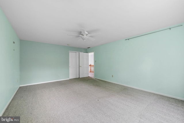 19 Pear Tree Pl, Sewell, NJ 08080 - unfurnished bedroom with carpet flooring, baseboards, a closet, and a ceiling fan
